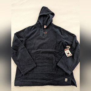 Birdwell Mens Terry Cloth Hooded Sweatshirt / Beach Poncho Large New